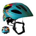 Cargar la imagen en la vista de la galería, Crazy Safety Bicycle helmet Blue Splash / M (54-58cm) Wild Brush children's helmet with light