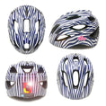 Cargar la imagen en la vista de la galería, Crazy Safety Bicycle helmet Heartbeat Stripes children's helmet with light