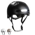 Cargar la imagen en la vista de la galería, Crazy Safety Bicycle helmet Matte black / M (54-57cm) Vertigo urban bicycle helmet with front and rear lights