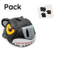 Cargar la imagen en la vista de la galería, Crazy Safety Bicycle helmet Product bundle: Black Panther Bicycle Helmet, and Protective Gear for Children