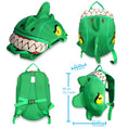 Cargar la imagen en la vista de la galería, Crazy Safety Bicycle helmet Product bundle: Green crocodile bike helmet, backpack, cycling gloves & bell.