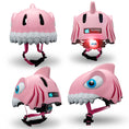Cargar la imagen en la vista de la galería, Crazy Safety Bicycle helmet Product bundle: Pink Shark Bicycle Helmet, lock and shark Bell for Children