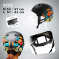 Cargar la imagen en la vista de la galería, Crazy Safety Bicycle helmet RAMPAGE skater bicycle helmet - Belle