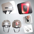 Cargar la imagen en la vista de la galería, Crazy Safety Bicycle helmet Vertigo urban bicycle helmet with front and rear lights