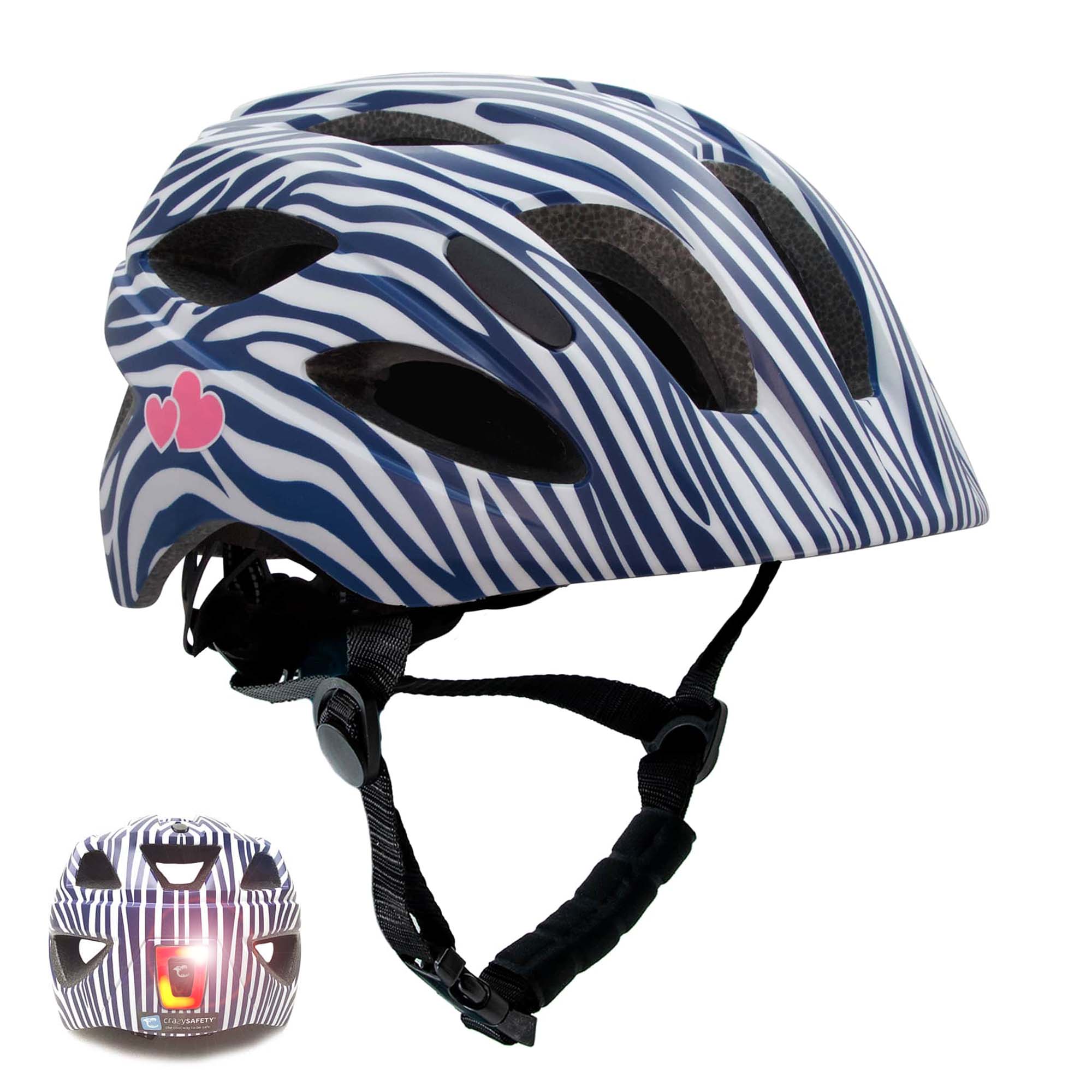 Casco infantil con luz Heartbeat Stripes