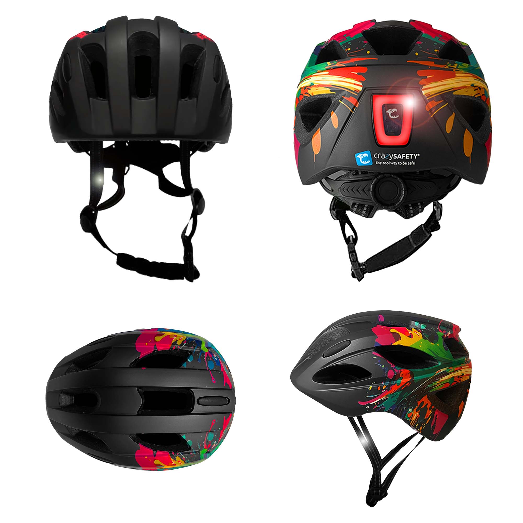 Casco infantil con luz Wild Brush