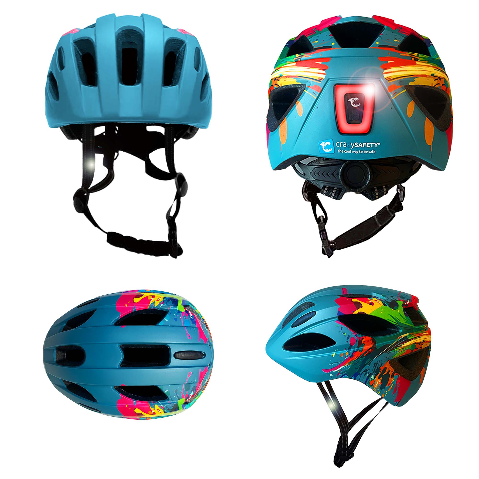 Casco infantil con luz Wild Brush