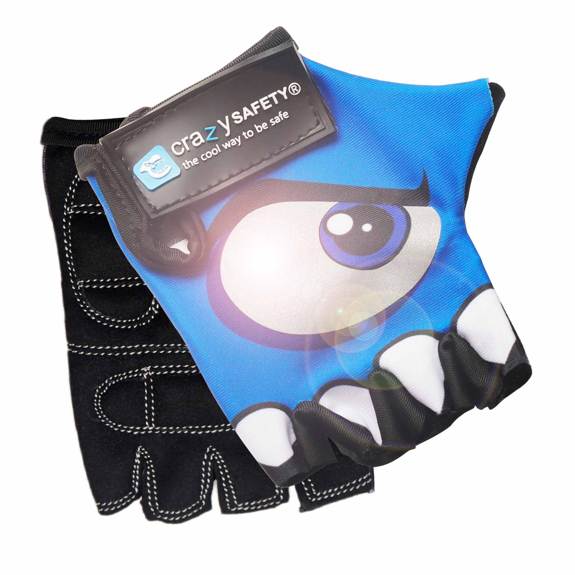 Guantes de ciclismo con ojos reflectantes.