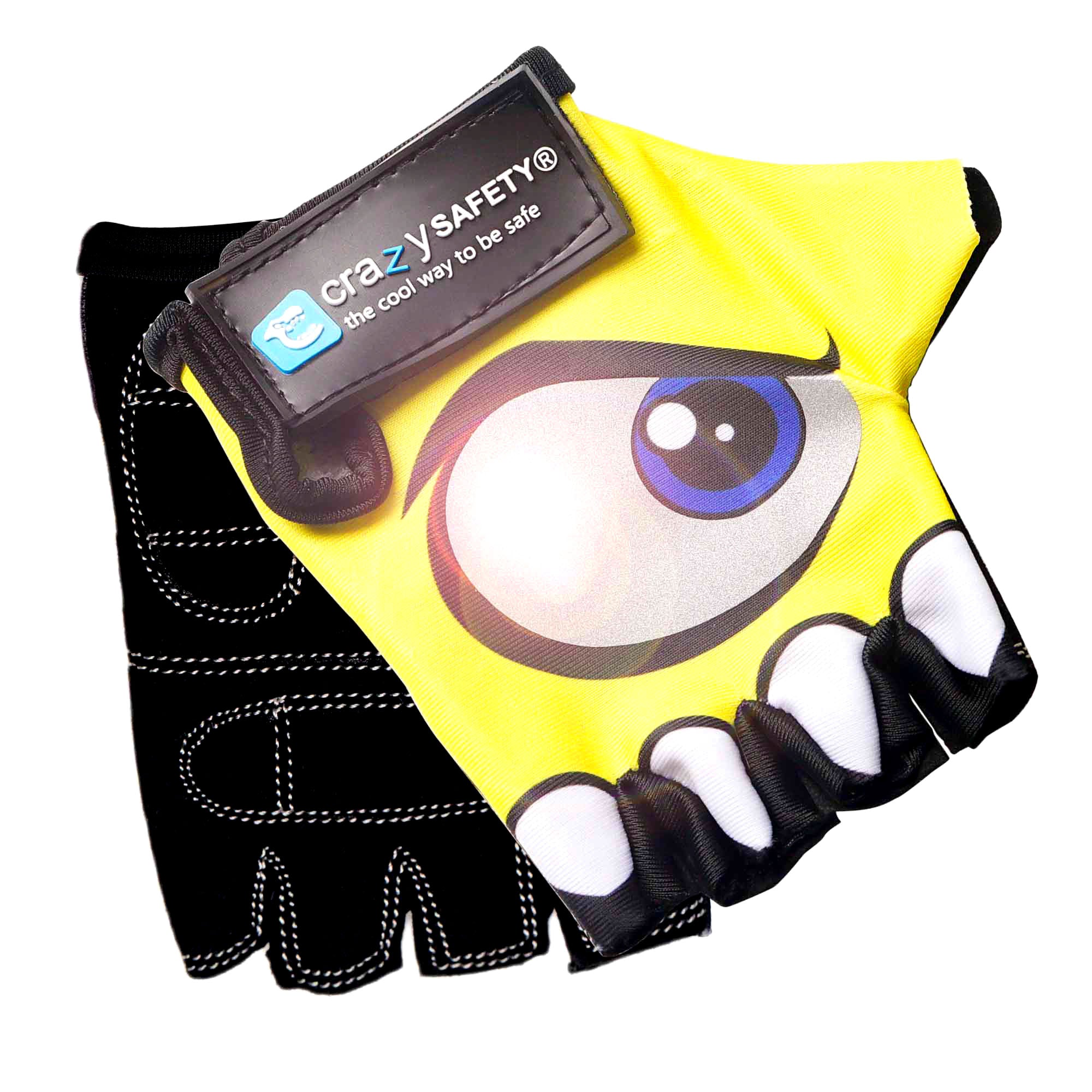 Guantes de ciclismo con ojos reflectantes.