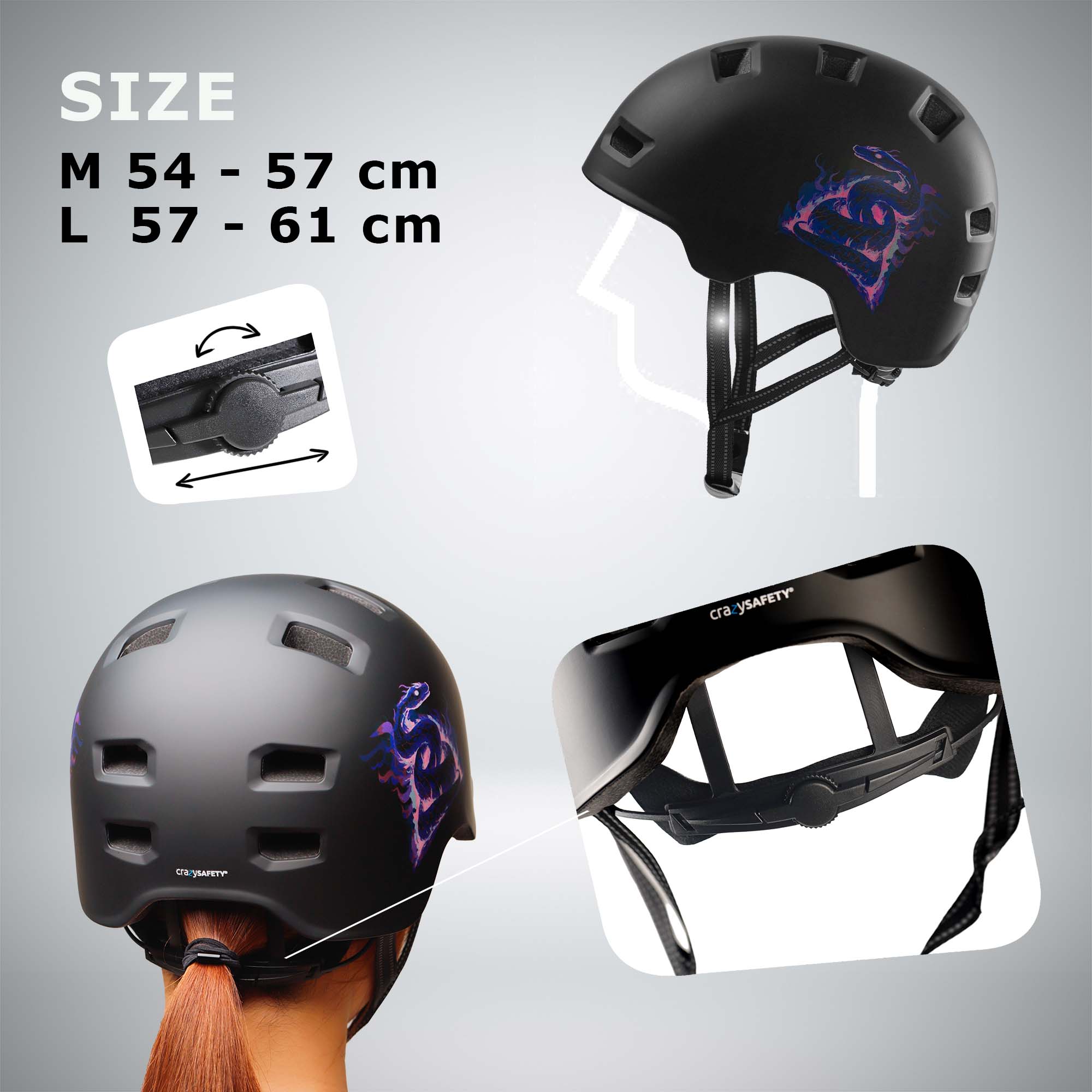 Casco de bicicleta para patinadores RAMPAGE - Jungle