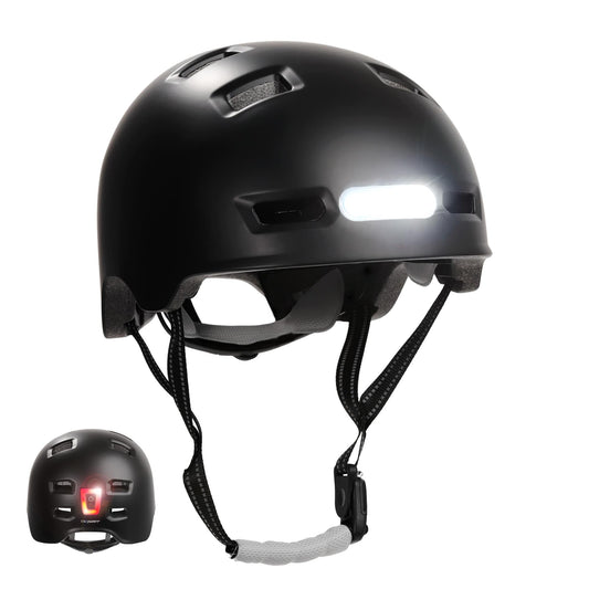 Casco de bicicleta urbana Vertigo con luces delanteras y traseras