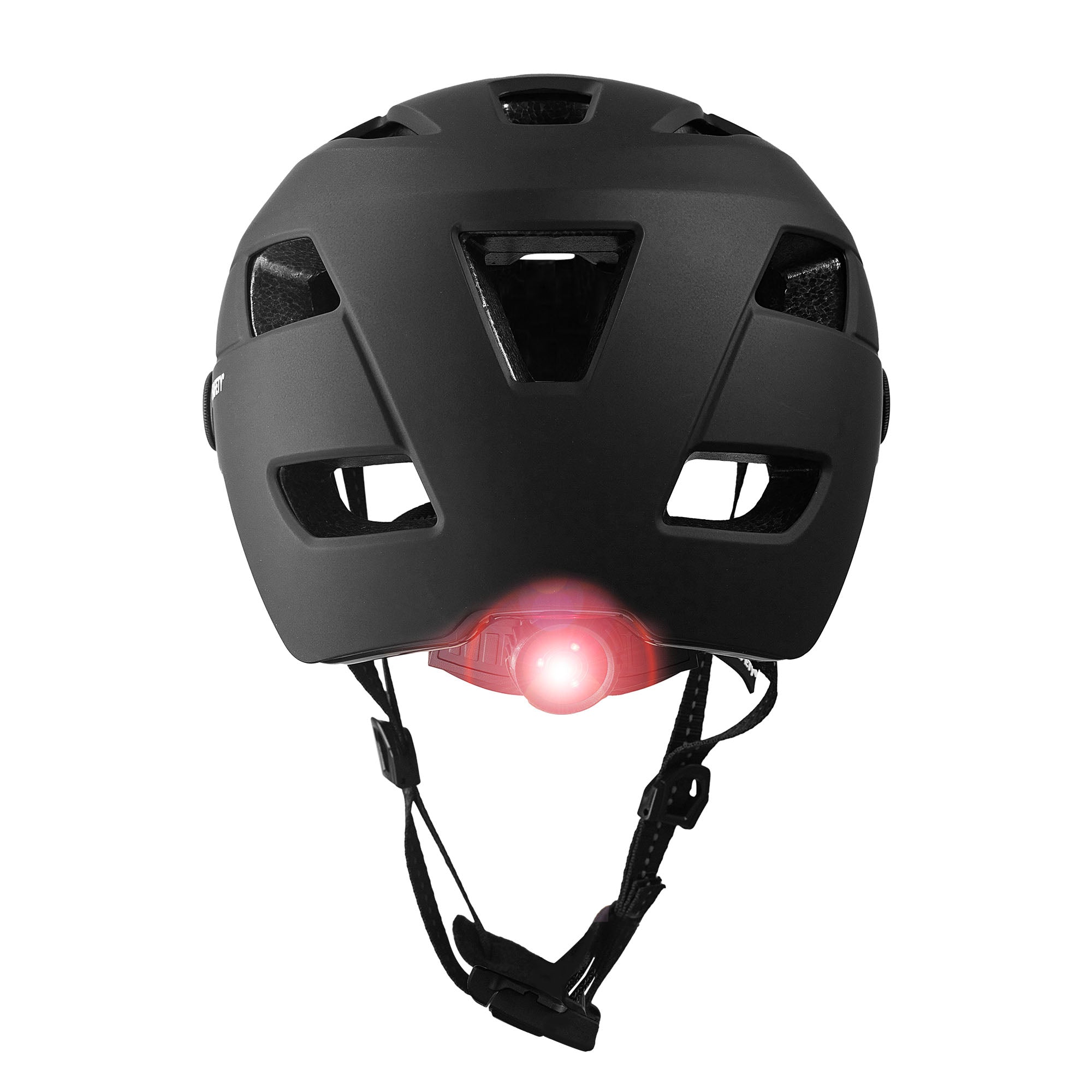 Casco de bicicleta OAK E-Bike con visera UV, luces LED, correas reflectantes y hebilla Fidlock