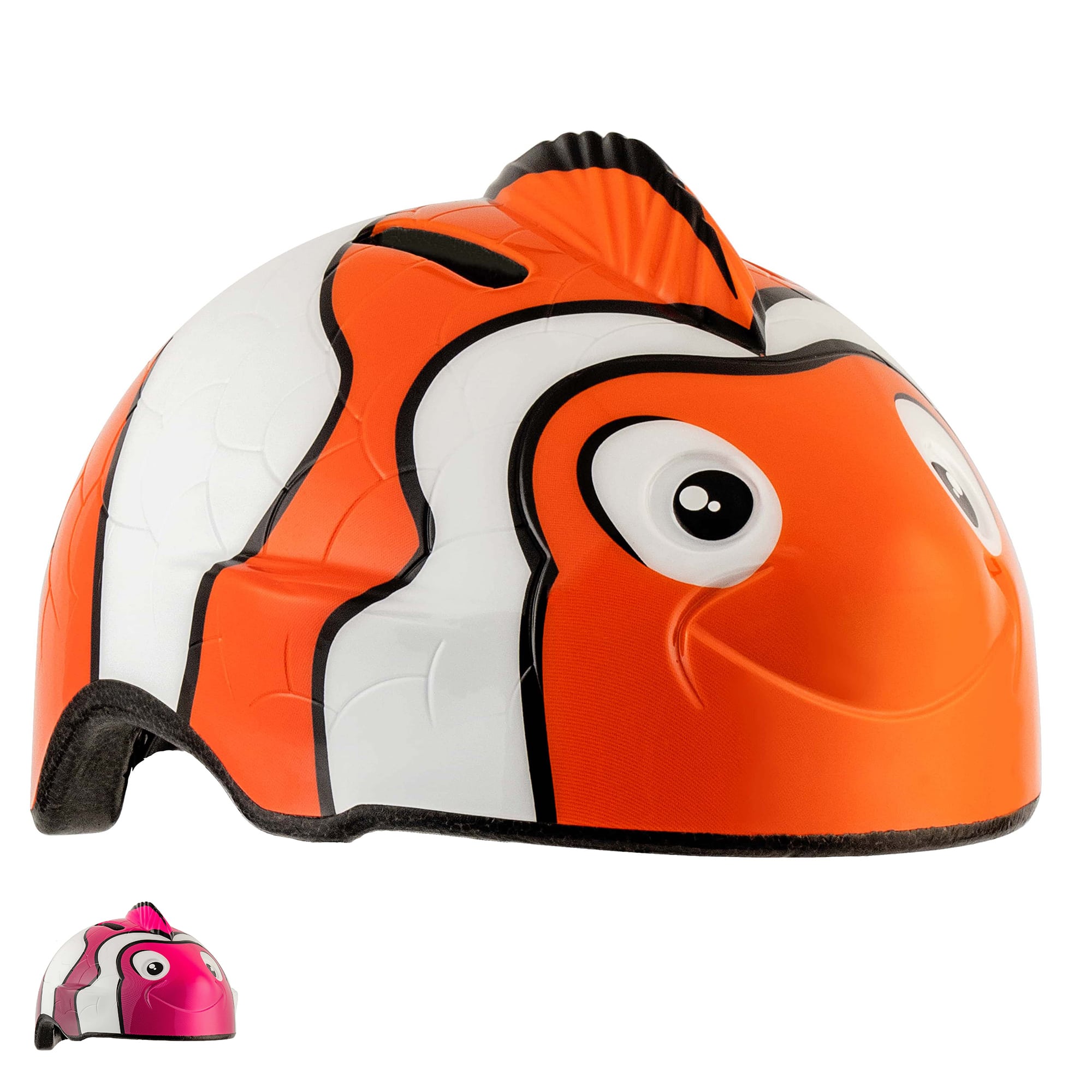 Casco de bicicleta con forma de pez payaso