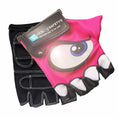 Cargar la imagen en la vista de la galería, Crazy Safety Bicycle gloves Pink Cycling gloves with reflective eyes
