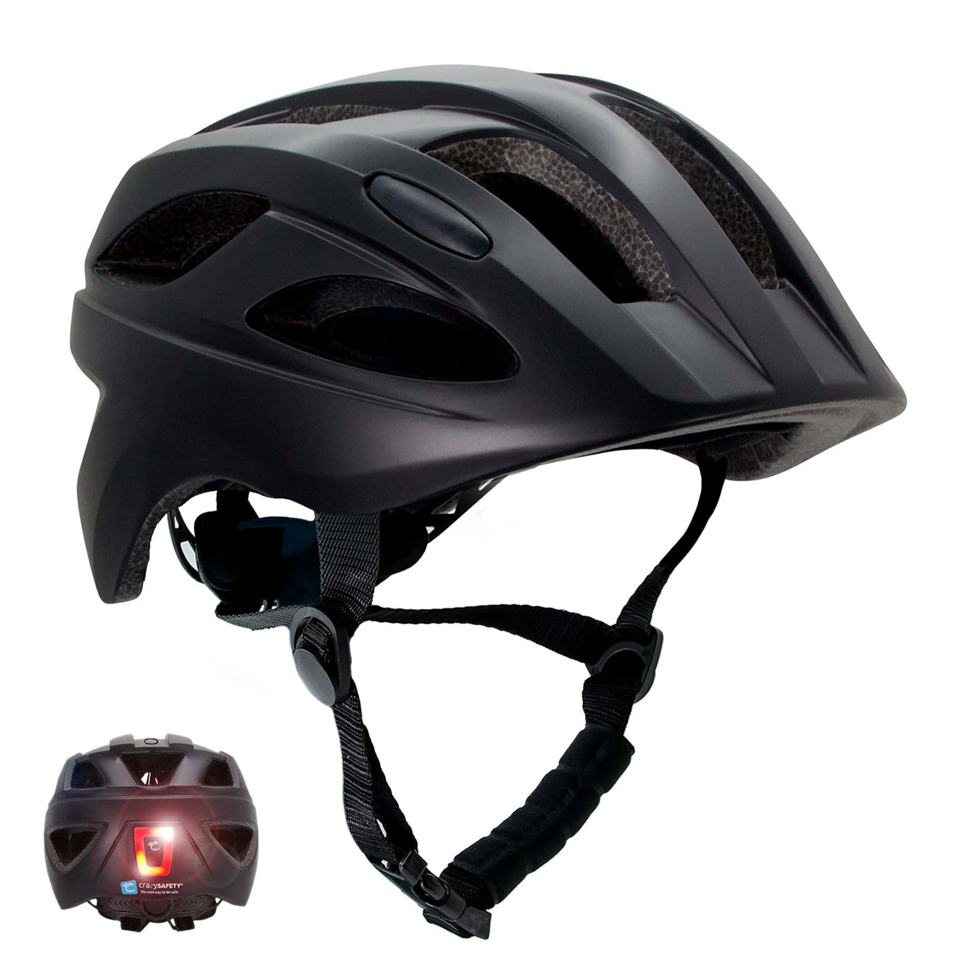 Casco de bici para niños con luz potente y recargable Crazy Safety
