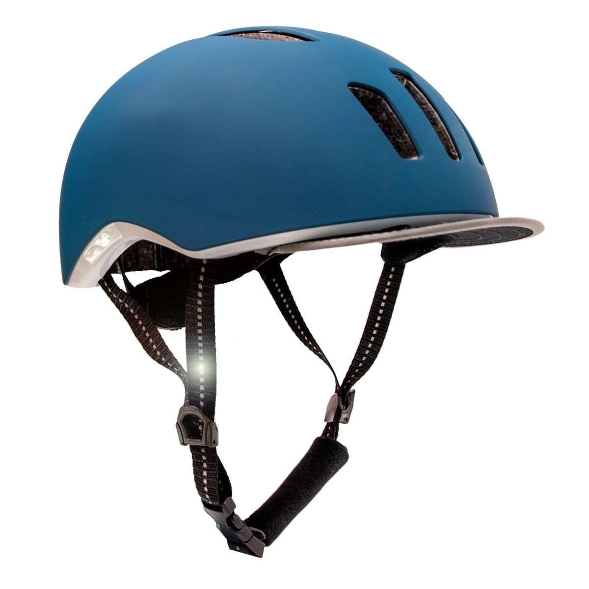 Crazy Safety Bicycle helmet Blue/petroleum / M (53-59cm) METRO urban bicycle helmet with light