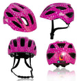 Cargar la imagen en la vista de la galería, Crazy Safety Bicycle helmet Heartbeat Stripes children's helmet with light
