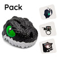 Cargar la imagen en la vista de la galería, Crazy Safety Bicycle helmet Product bundle: Black dragon bike helmet, dragon backpack, cycling gloves, and dragon ring bell for children
