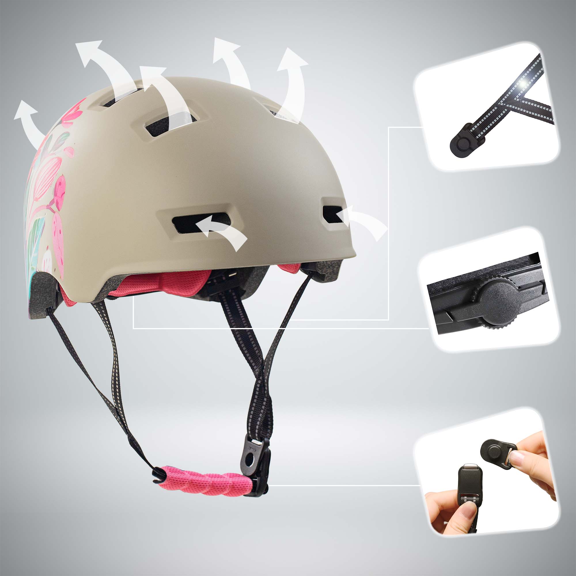 Crazy Safety Bicycle helmet RAMPAGE skater bicycle helmet - Belle