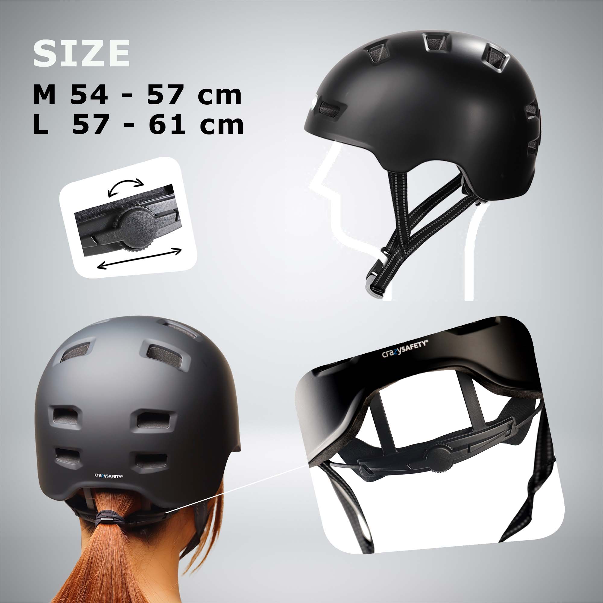 Crazy Safety Bicycle helmet RAMPAGE skater bicycle helmet - Urban