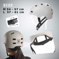 Cargar la imagen en la vista de la galería, Crazy Safety Bicycle helmet Vertigo urban bicycle helmet with front and rear lights
