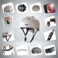 Cargar la imagen en la vista de la galería, Crazy Safety Bicycle helmet Vertigo urban bicycle helmet with front and rear lights
