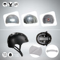 Cargar la imagen en la vista de la galería, Crazy Safety Bicycle helmet Vertigo urban bicycle helmet with front and rear lights
