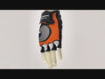 Reproducir el video en la vista de la galería, Orange Comfortable and Stylish Bicycle Gloves for Kids with Reflective Eye Design, Offering Safety and Fun on Every Ride
