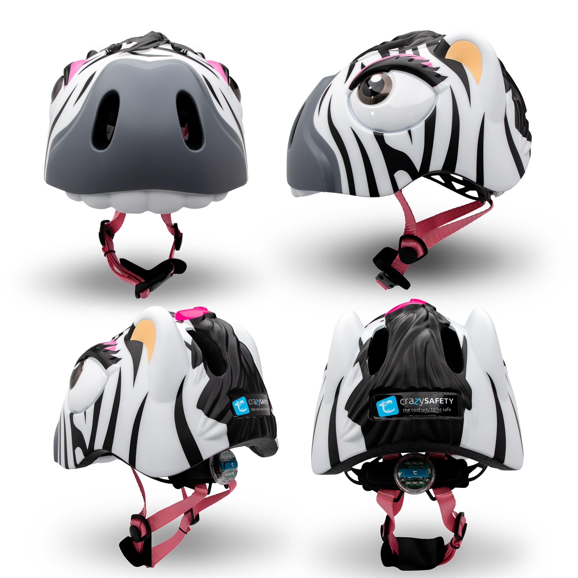 Casco De Bicicleta Zebra - Negro/Blanco