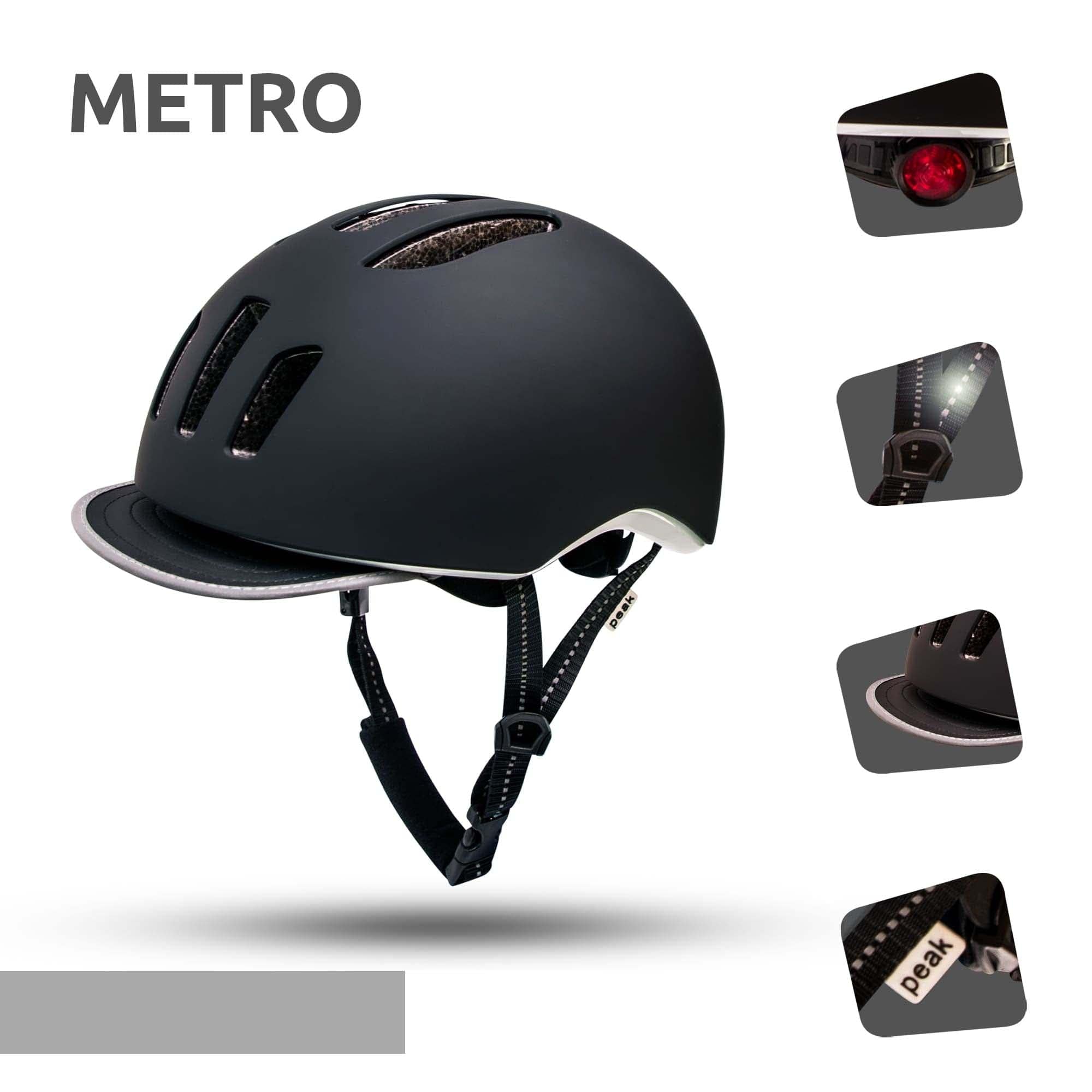 Casco Bicicleta Metro - Negro